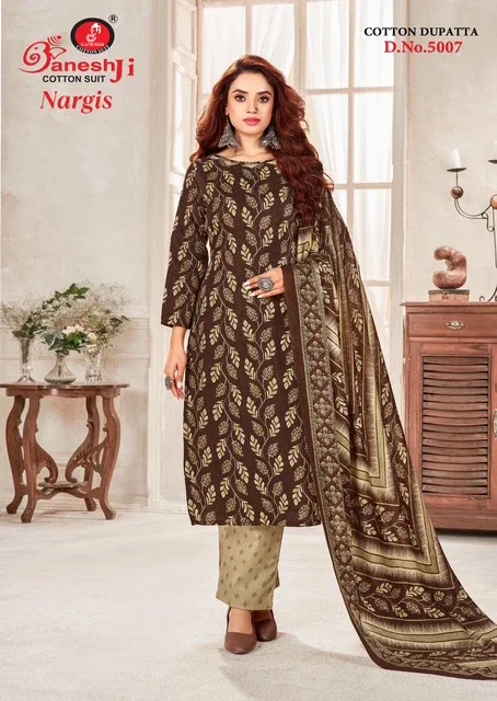 Ganeshji Nargis Vol 5 Soft Cotton Printed Dress Material