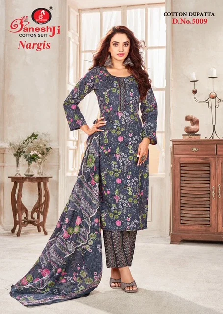 Ganeshji Nargis Vol 5 Soft Cotton Printed Dress Material
