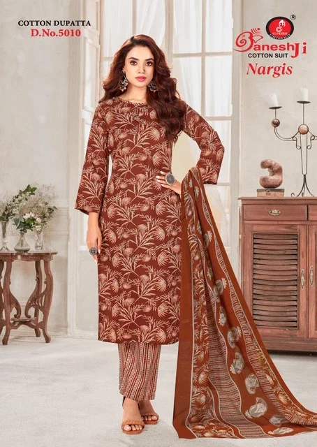 Ganeshji Nargis Vol 5 Soft Cotton Printed Dress Material