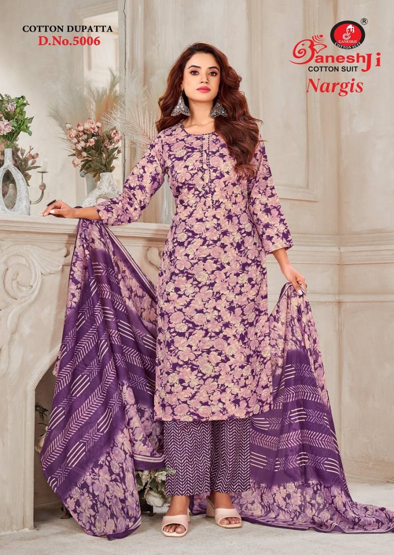 Ganeshji Nargis Vol 5 Soft Cotton Printed Dress Material
