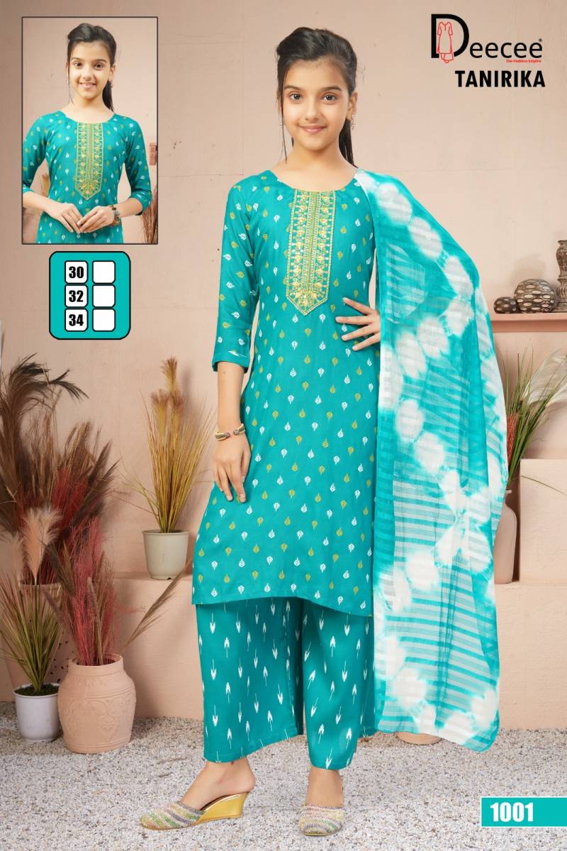 Deecee Tanirika Rayon Printed Daily Wear Kurti Set Collection