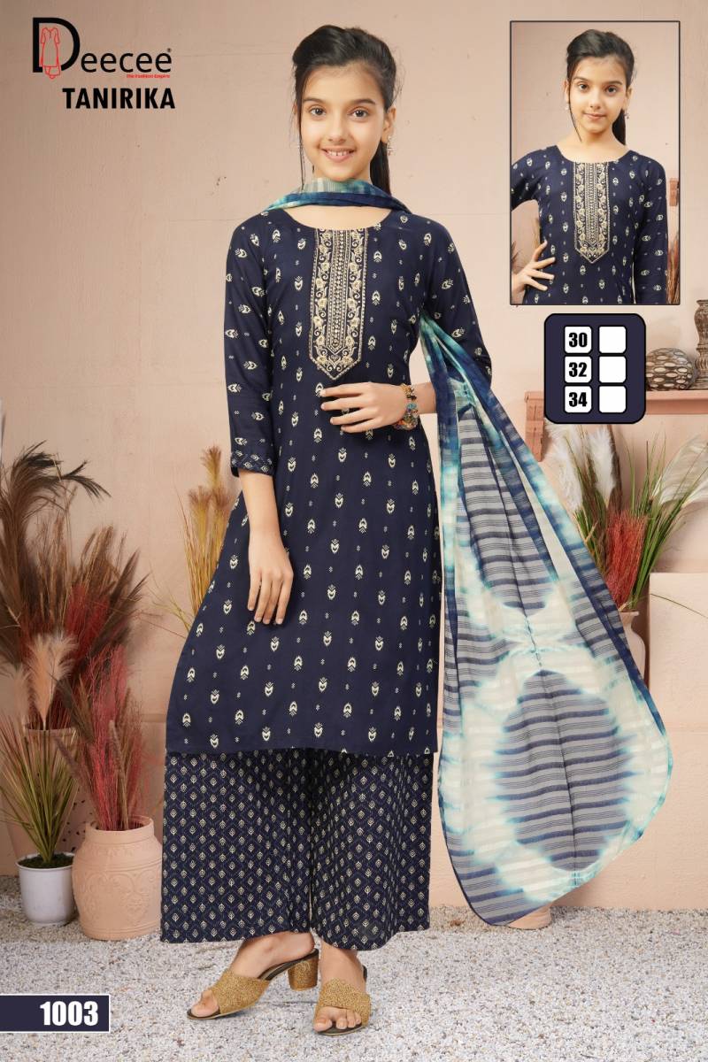 Deecee Tanirika Rayon Printed Daily Wear Kurti Set Collection
