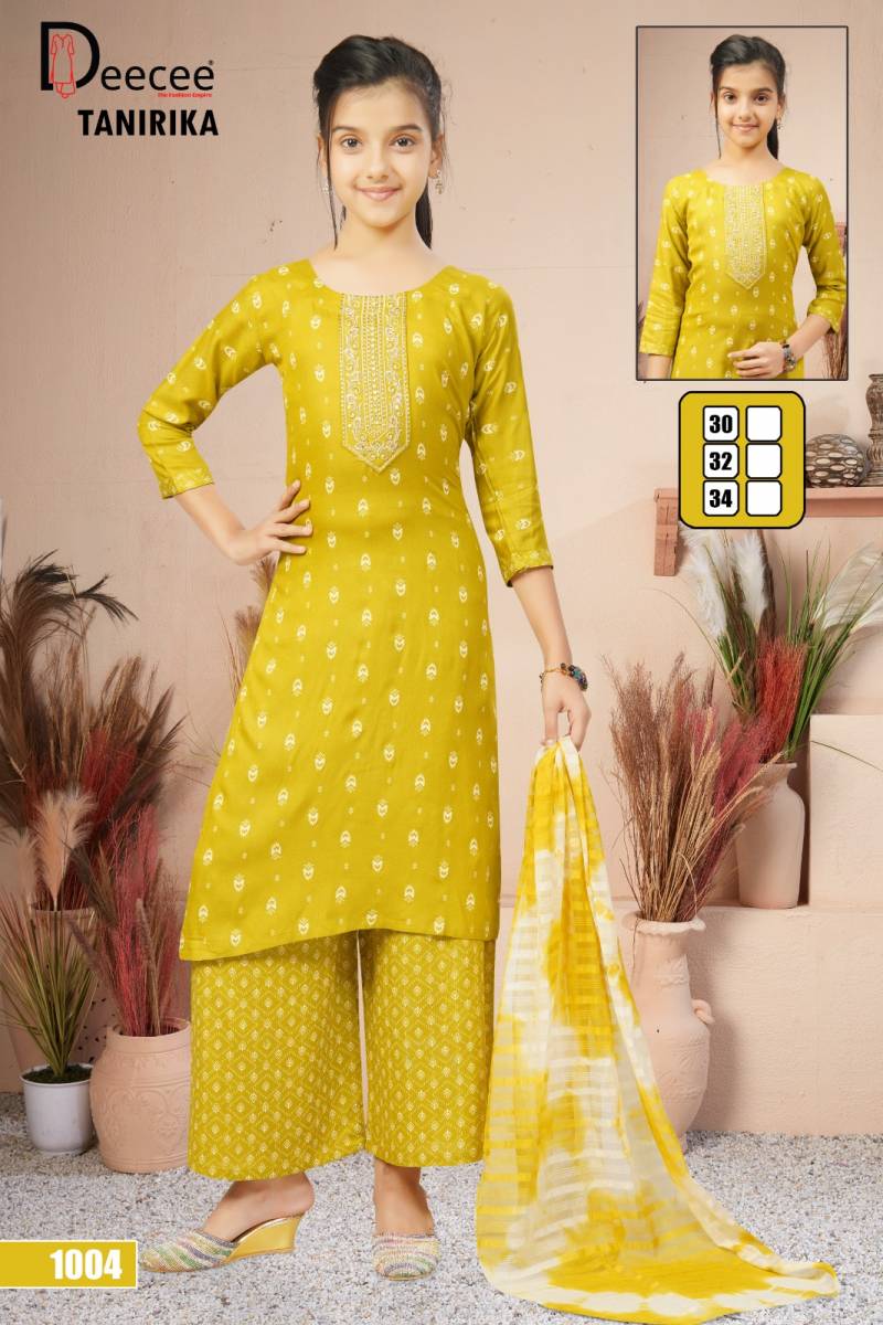Deecee Tanirika Rayon Printed Daily Wear Kurti Set Collection