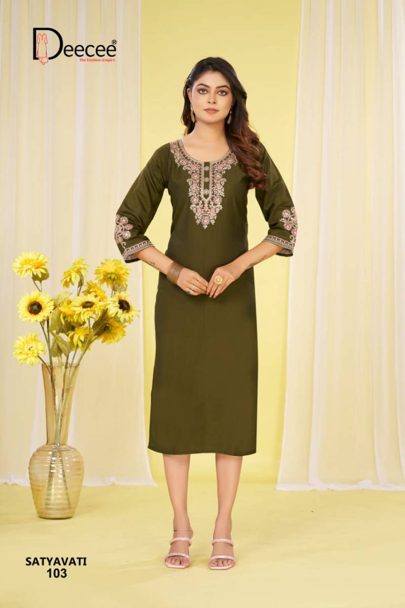 Deecee Styavati Vartican Plain Flared Long Kurtis Collection