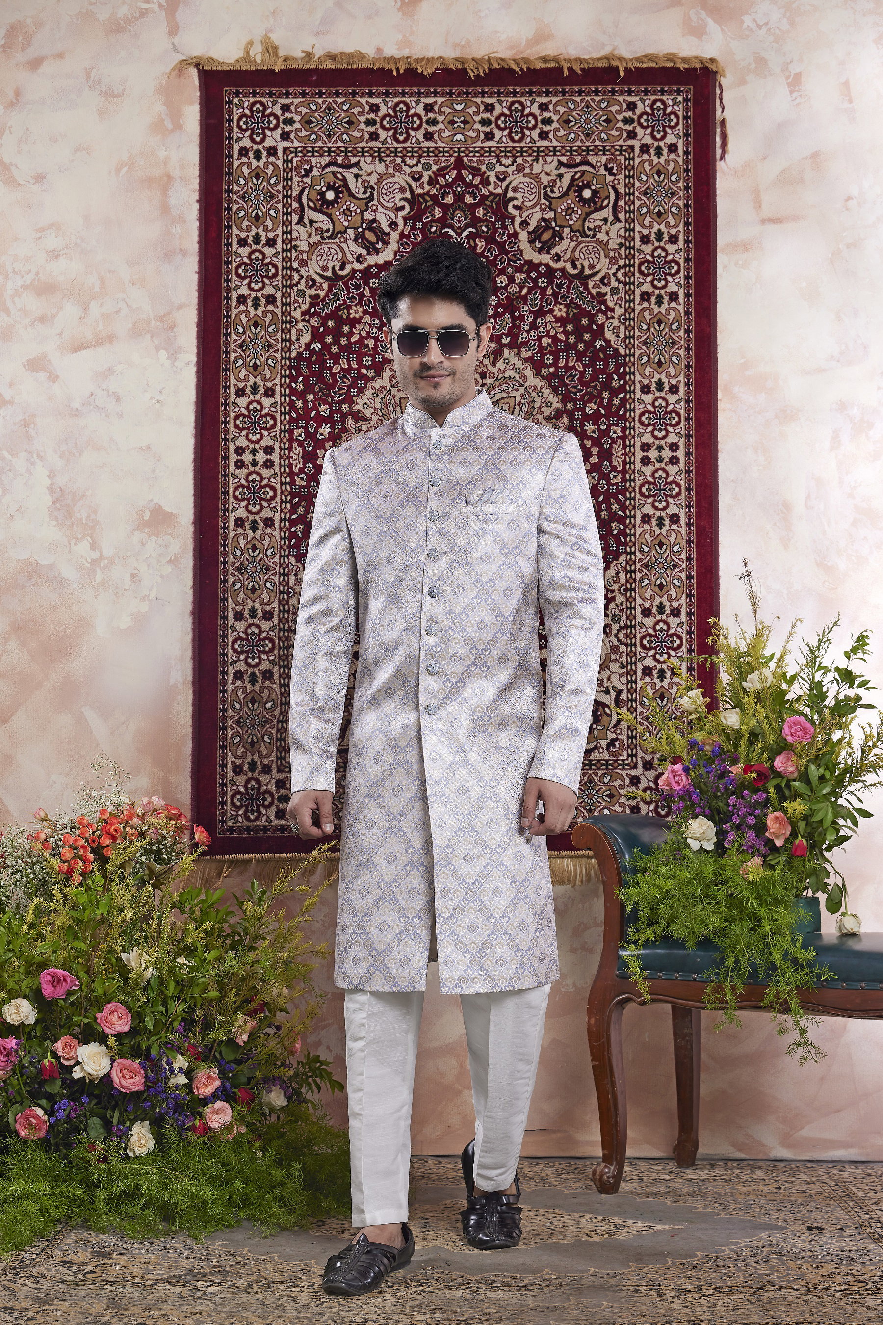 Sumi 3541 Banarasi Jacquard Indo Western Collection
