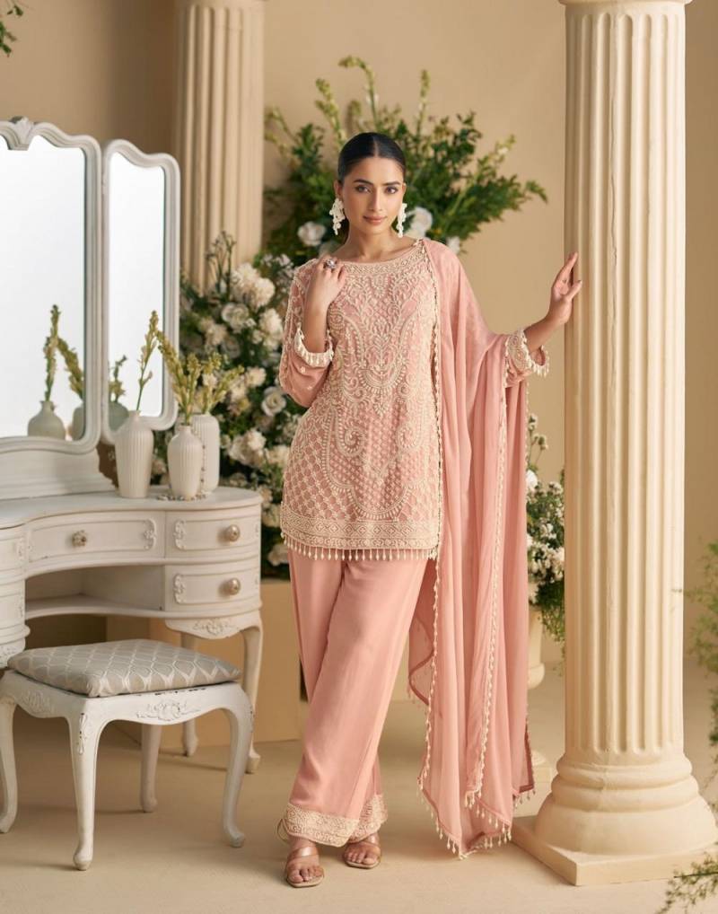 Sayuri Sana Designer Georgette Embroidered Indo Western