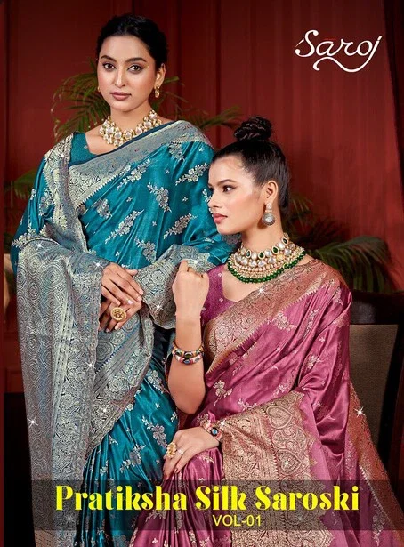 Saroj Pratiksha Silk Saroski Vol 1 Pure Satin Silk Saree