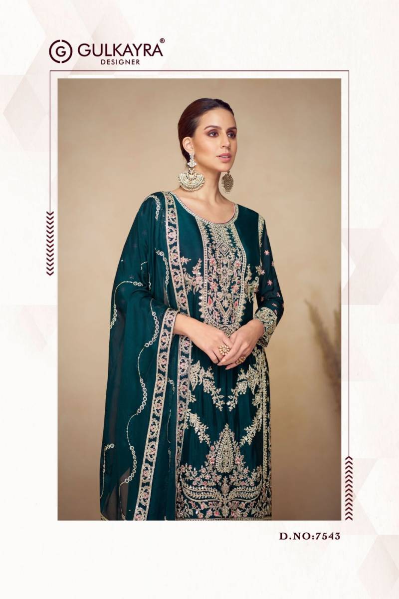 Gulkayra Pahal Chinon Embroidery Work Salwar Kameez Collection