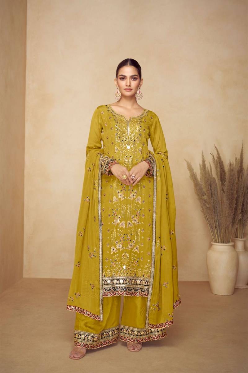 Gulkayra Pahal Chinon Embroidery Work Salwar Kameez Collection