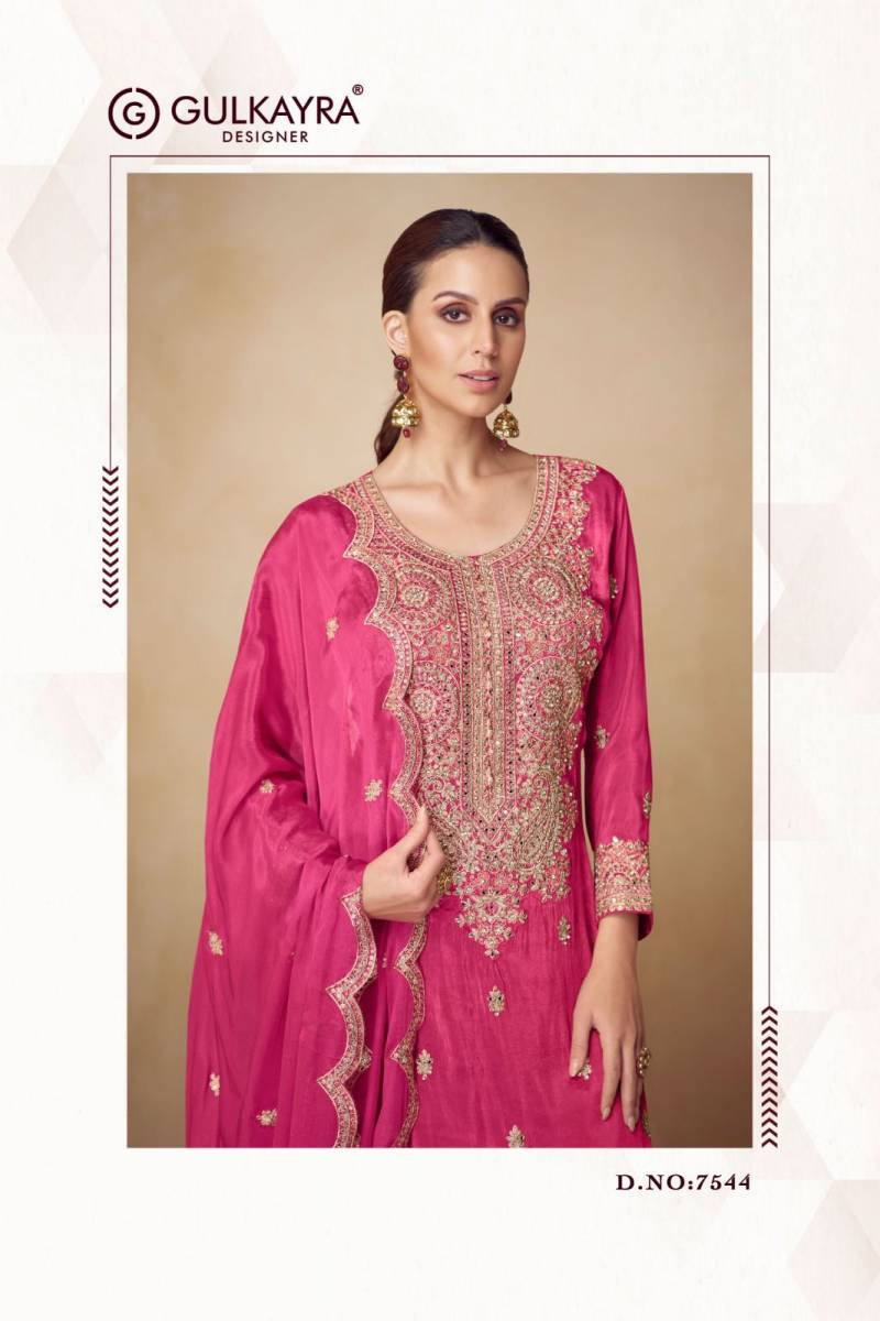 Gulkayra Pahal Chinon Embroidery Work Salwar Kameez Collection