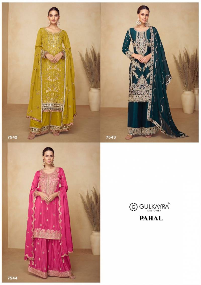 Gulkayra Pahal Chinon Embroidery Work Salwar Kameez Collection