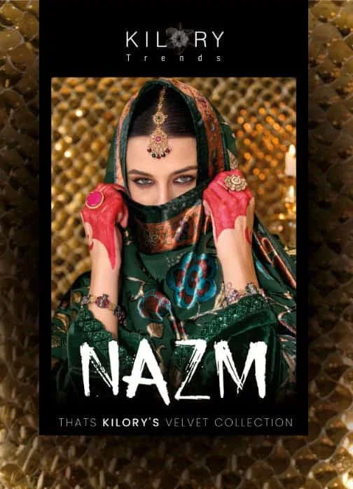 Kilory Nazm Velvet Embroidery Work Salwar Kameez Collection