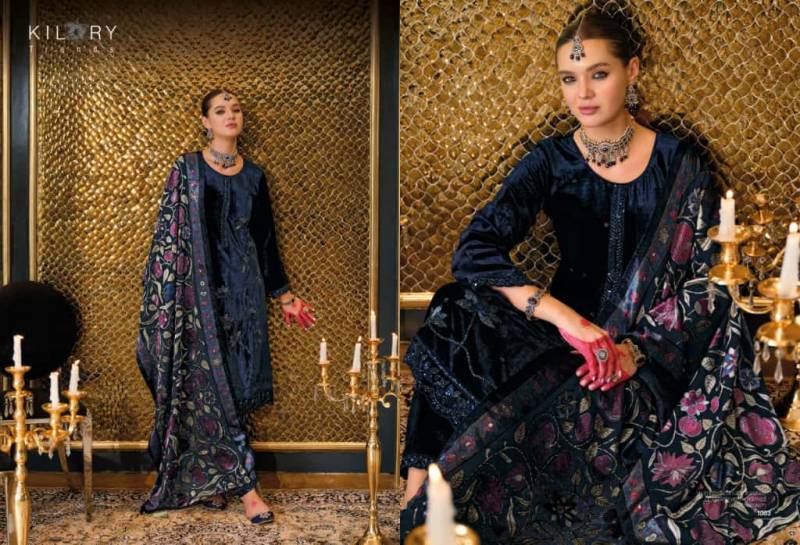 Kilory Nazm Velvet Embroidery Work Salwar Kameez Collection