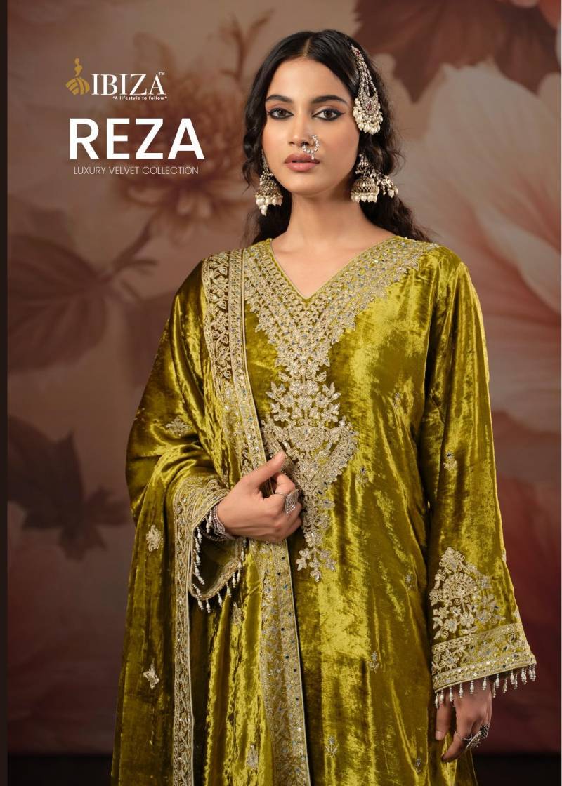 Ibiza Reza Velvet Handwork Designer Salwar Kameez Suits
