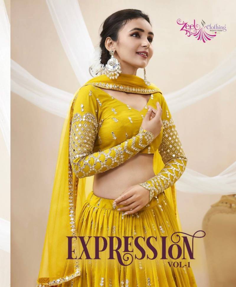 Zeel Expression Vol 1 Wedding Wear Georgette Lehenga Collection