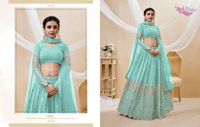 Zeel Expression Vol 1 Wedding Wear Georgette Lehenga Collection