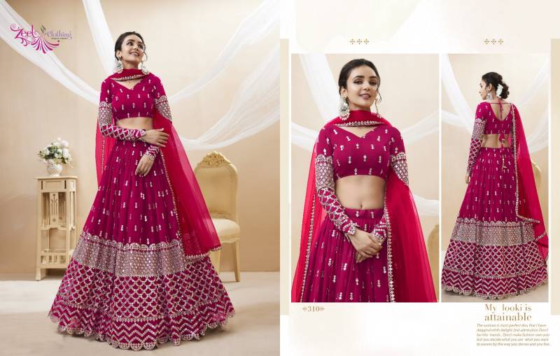 Zeel Expression Vol 1 Wedding Wear Georgette Lehenga Collection