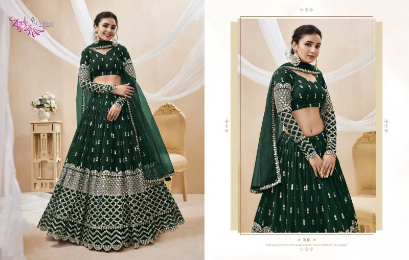 Zeel Expression Vol 1 Wedding Wear Georgette Lehenga Collection
