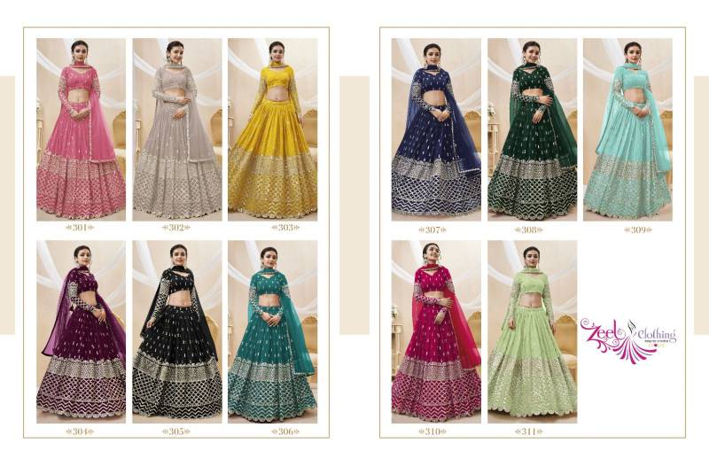 Zeel Expression Vol 1 Wedding Wear Georgette Lehenga Collection