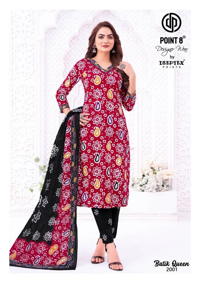 Deeptex Batik Queen Vol 2 Readymade Cotton Printed Kurti Bottom With Dupatta