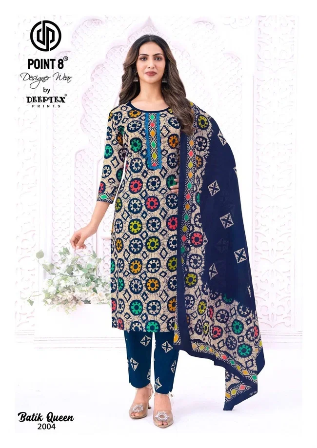 Deeptex Batik Queen Vol 2 Readymade Cotton Printed Kurti Bottom With Dupatta