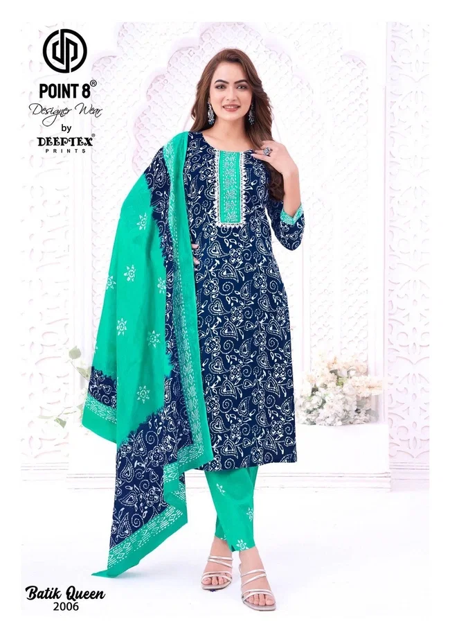 Deeptex Batik Queen Vol 2 Readymade Cotton Printed Kurti Bottom With Dupatta