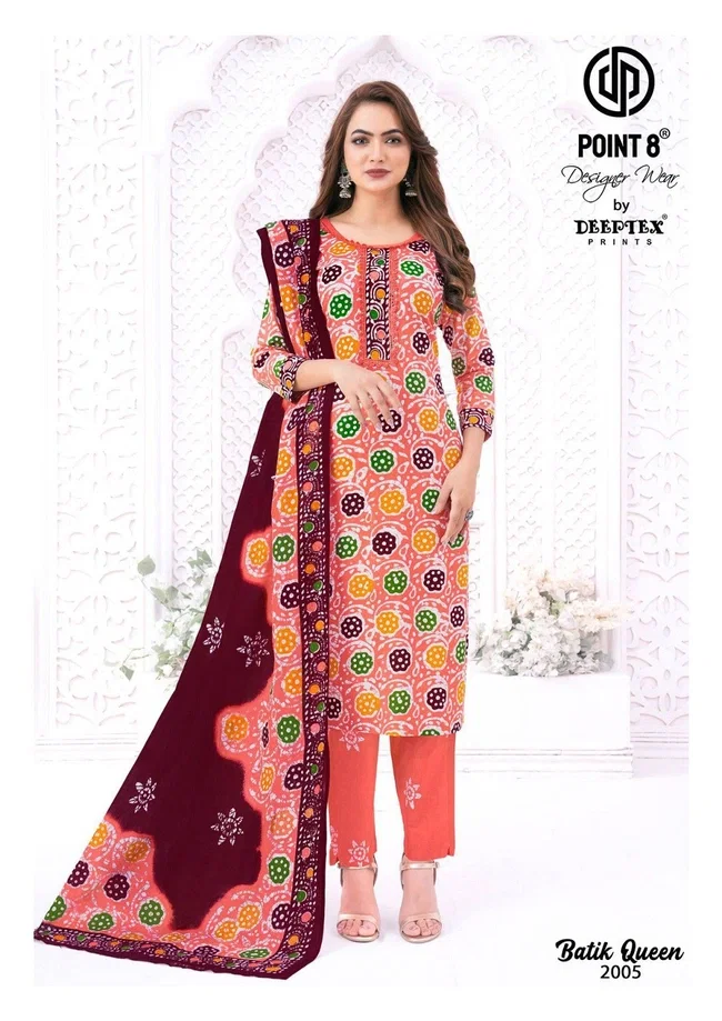 Deeptex Batik Queen Vol 2 Readymade Cotton Printed Kurti Bottom With Dupatta