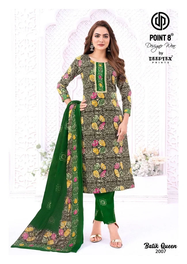 Deeptex Batik Queen Vol 2 Readymade Cotton Printed Kurti Bottom With Dupatta