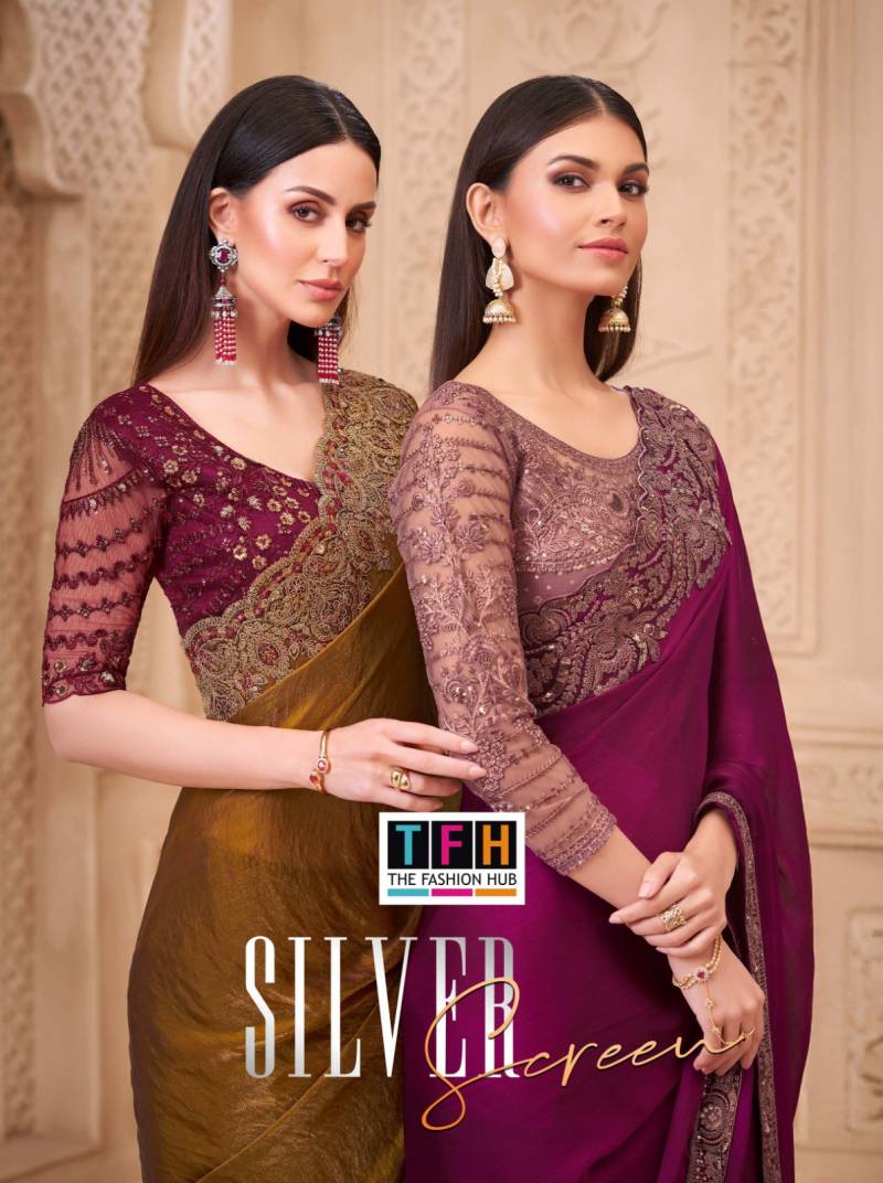 Tfh Silver Screen 22 Edition Party Wear Fancy Saree Collection