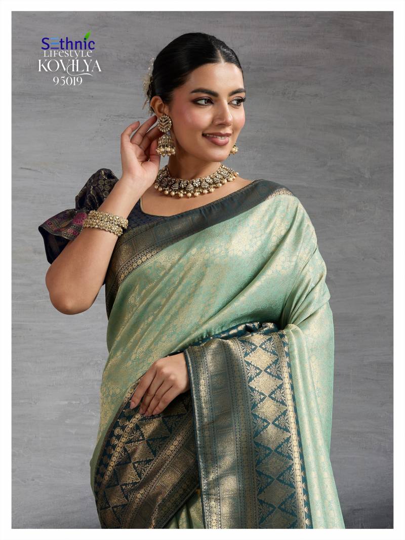 Sethnic Kovilya 5 Hand Dyed Soft Kanjivaram Silk Saree Collection