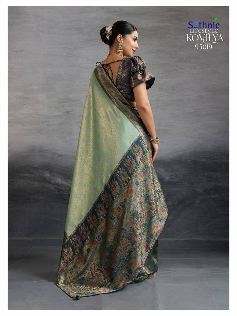 Sethnic Kovilya 5 Hand Dyed Soft Kanjivaram Silk Saree Collection
