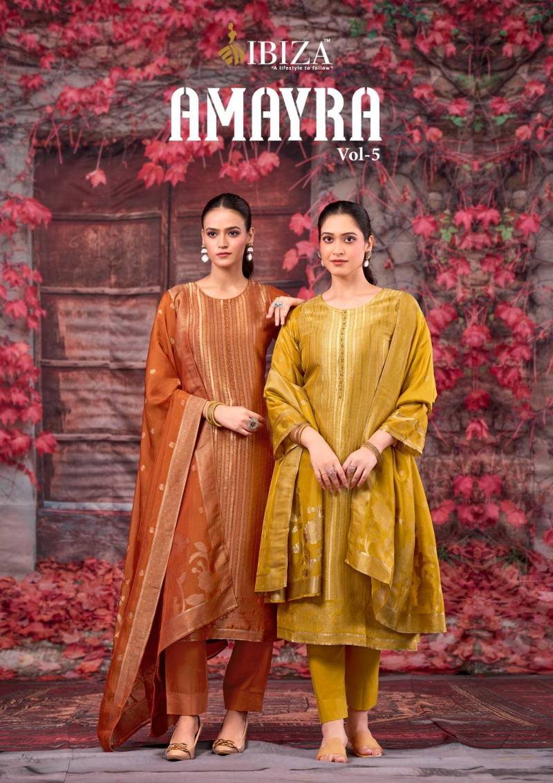 Ibiza Amayra Vol 5 Banglory Silk Jacquard Salwar Kameez Suits