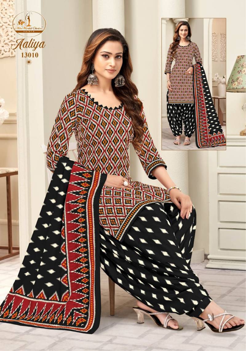Miss World Aaliya Vol 13 Readymade Cotton Printed Patiyala Dress