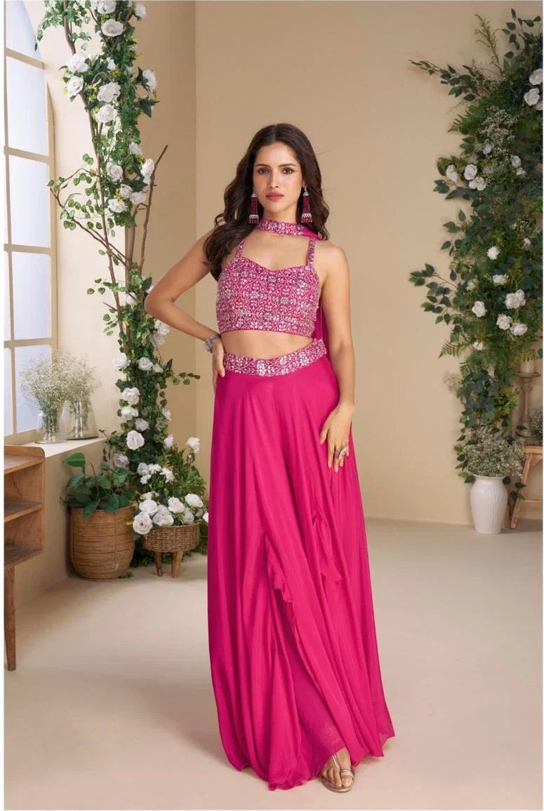 Moon Super Hit 10045 Chinon Silk Premium Indo Western Collection
