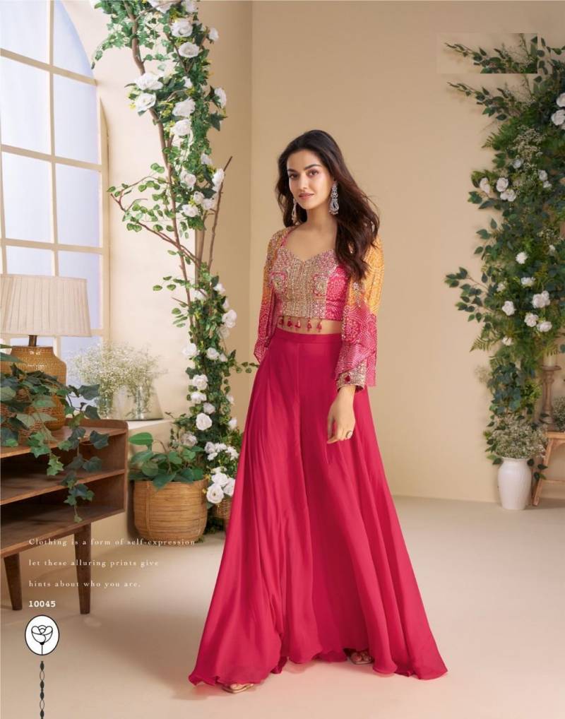 Moon Super Hit 10045 Chinon Silk Premium Indo Western Collection