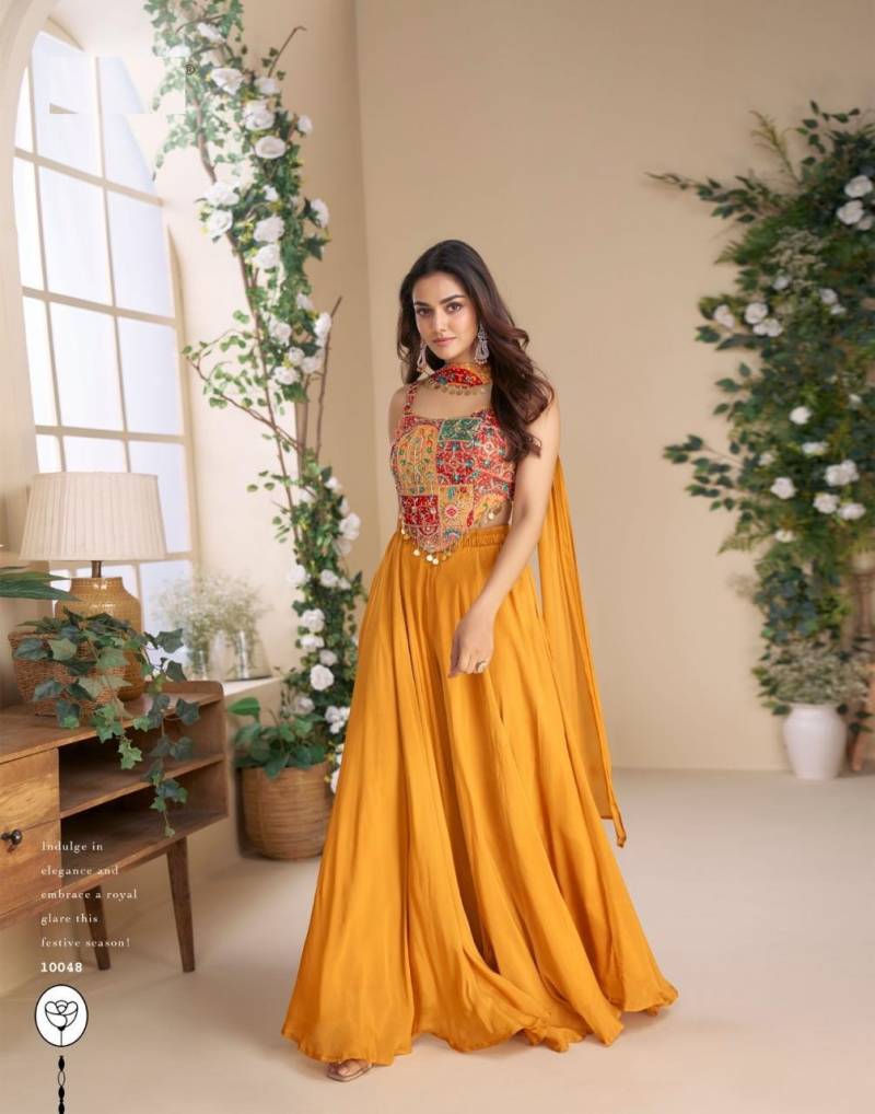 Moon Super Hit 10045 Chinon Silk Premium Indo Western Collection