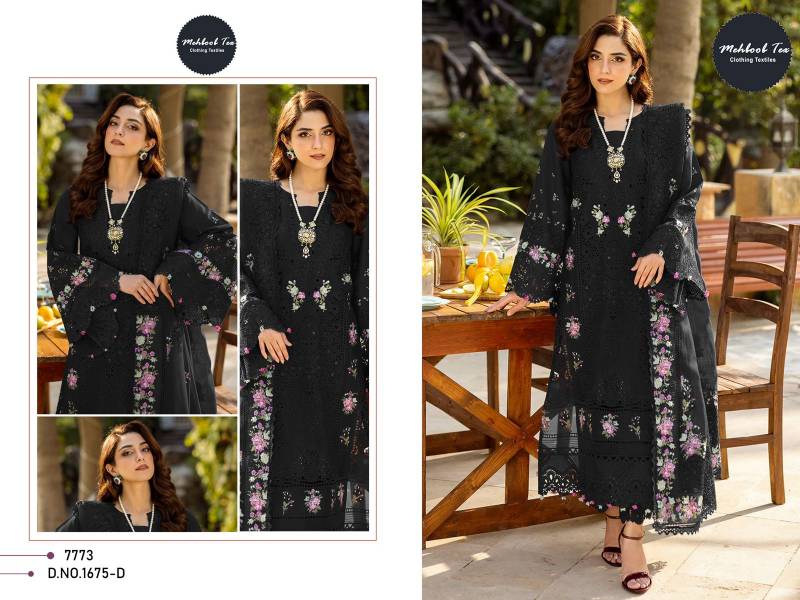 Mehboob Tex 1675 D Cotton Embroidery Salwar Suit Collection