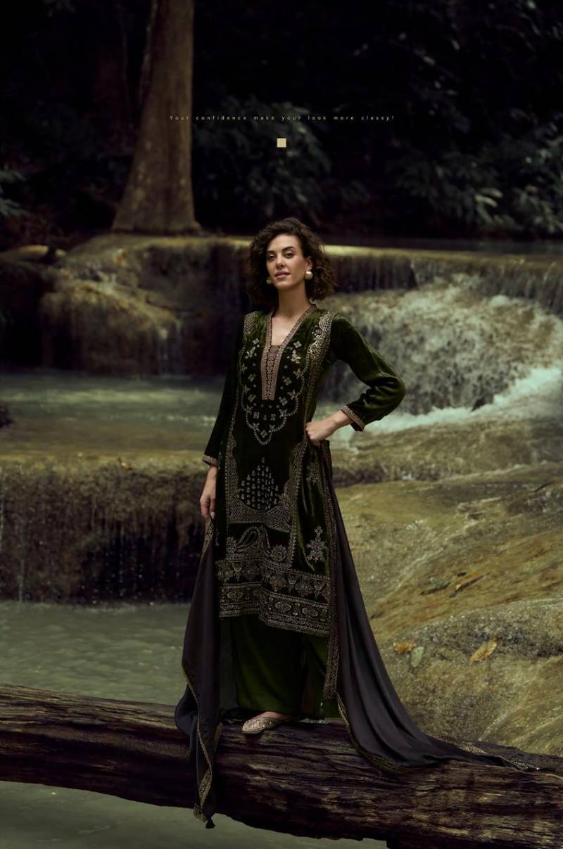 Aiqa The Lady Of The Lake Viscose Velvet Salwar Kameez Suit