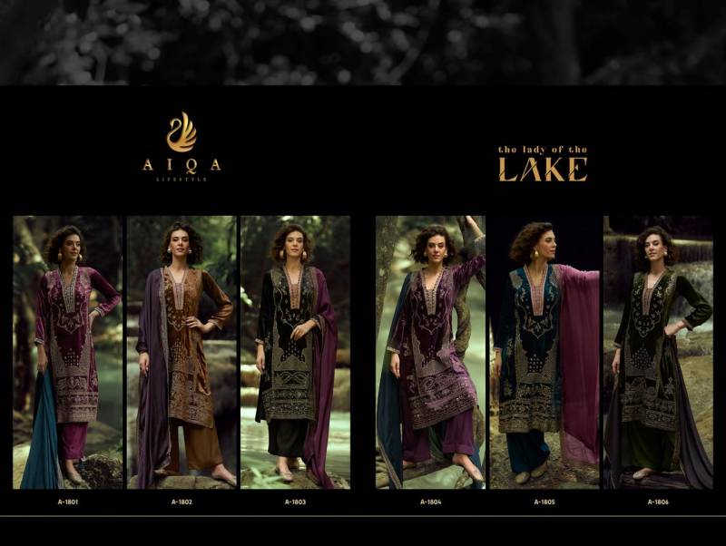 Aiqa The Lady Of The Lake Viscose Velvet Salwar Kameez Suit