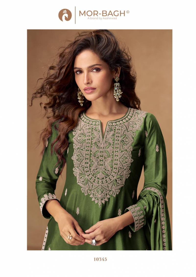 Aashirwad Mor Bagh Veera Chinon Silk Designer Salwar Suit Collection