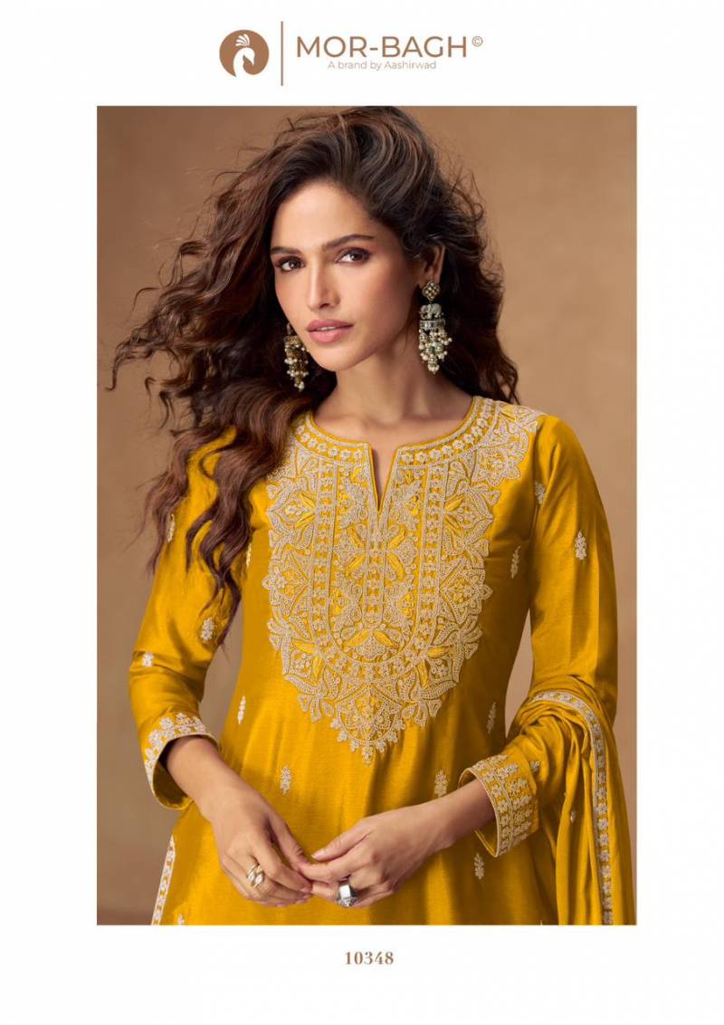 Aashirwad Mor Bagh Veera Chinon Silk Designer Salwar Suit Collection