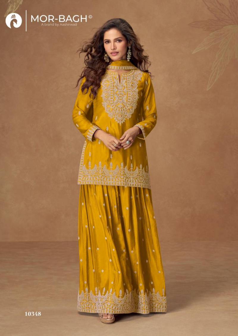 Aashirwad Mor Bagh Veera Chinon Silk Designer Salwar Suit Collection