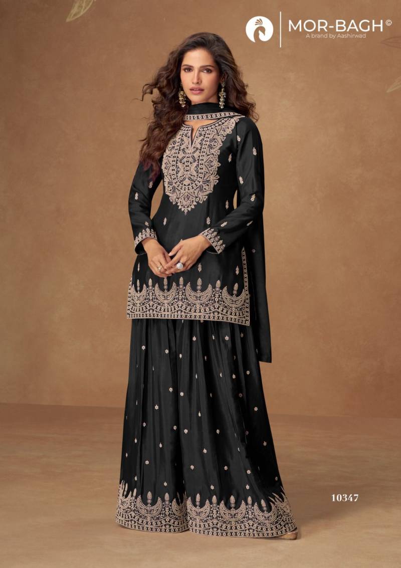 Aashirwad Mor Bagh Veera Chinon Silk Designer Salwar Suit Collection