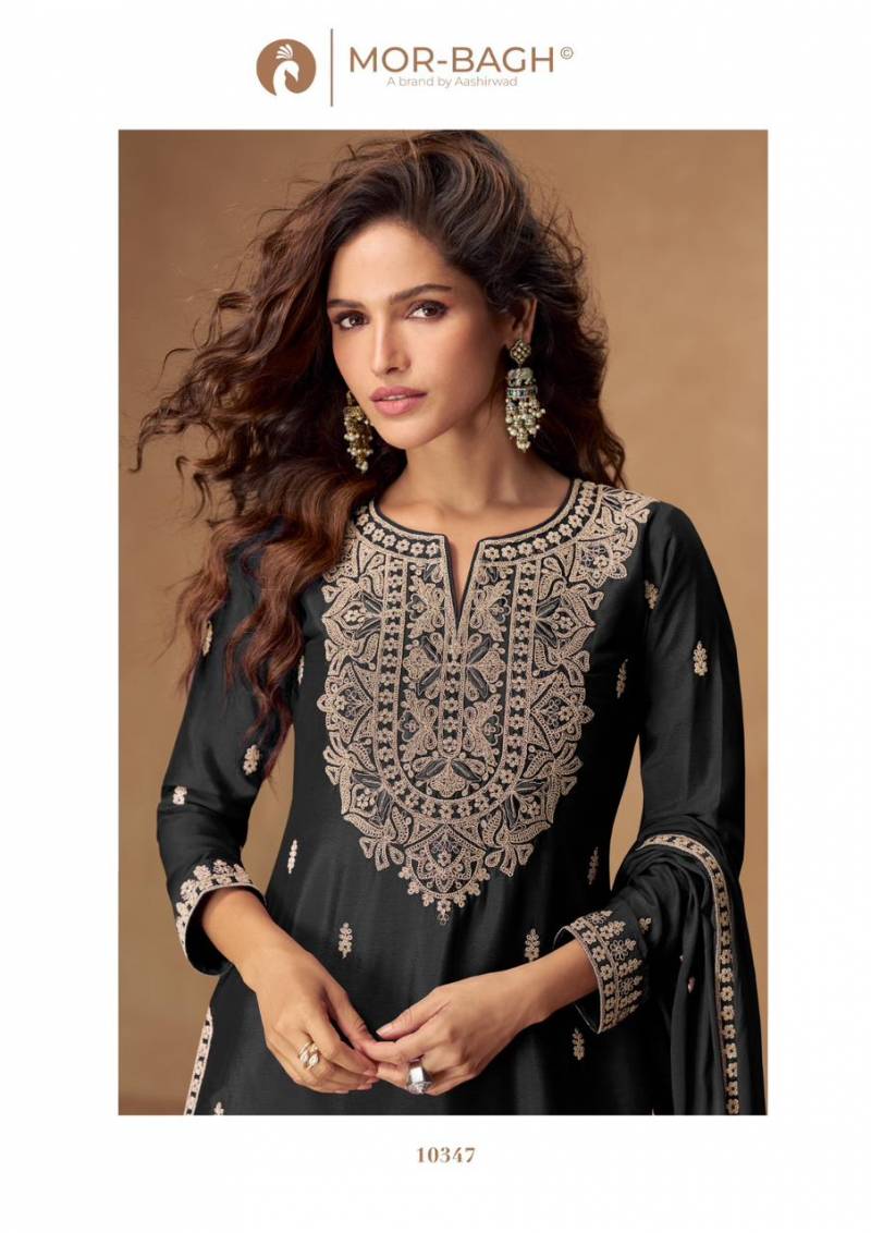 Aashirwad Mor Bagh Veera Chinon Silk Designer Salwar Suit Collection