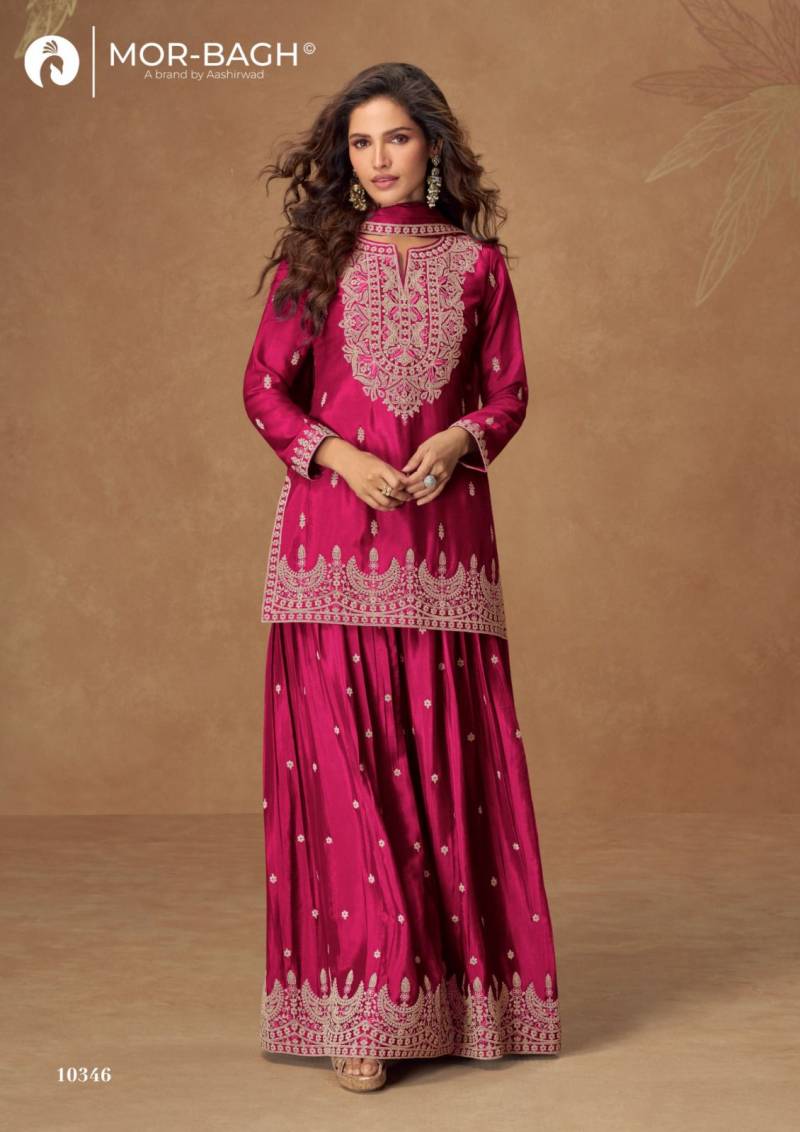 Aashirwad Mor Bagh Veera Chinon Silk Designer Salwar Suit Collection