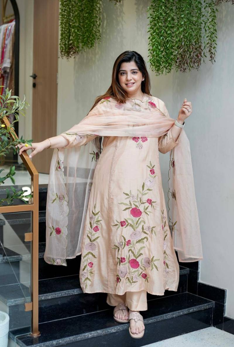 Satnaysa 01 Chanderi Silk Embroidered Kurti With Bottom Dupatta