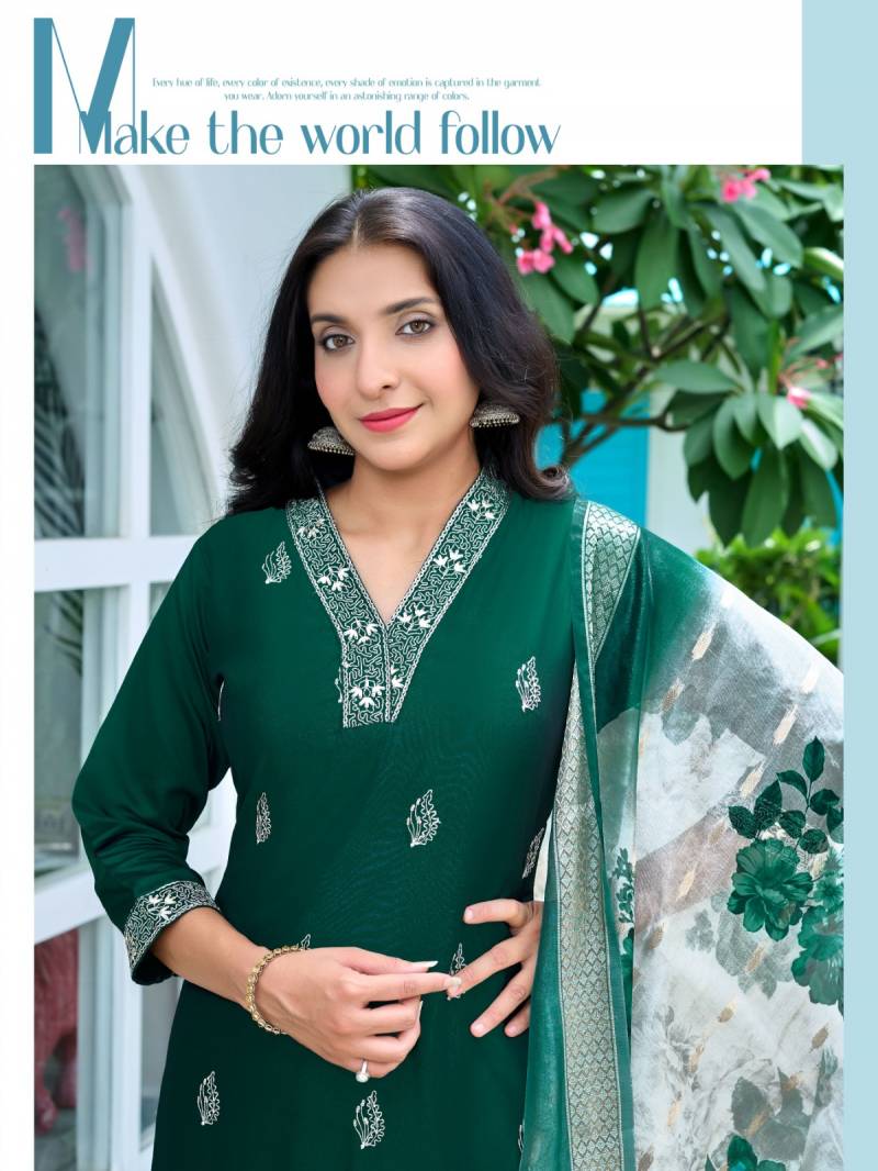 Aanchi Sanjana Rangila Silk Casual Wear Kurti Pant And Dupatta