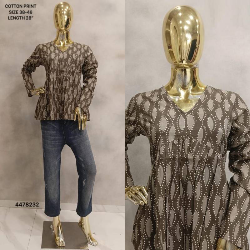 Naisha K 323 Vol 2 Cotton Print Casual Wear Short Top Collection