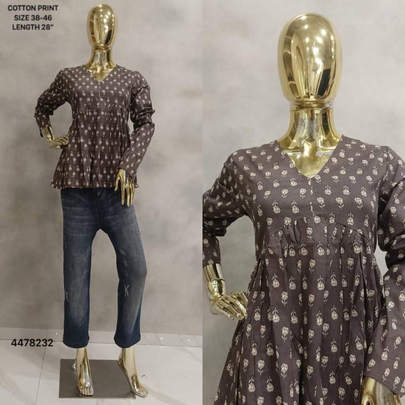 Naisha K 323 Vol 2 Cotton Print Casual Wear Short Top Collection