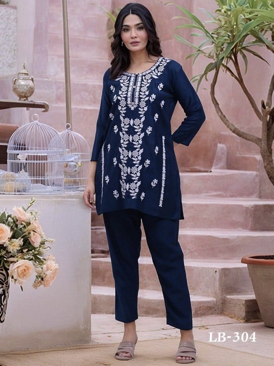LB Falak Vol 1 Rayon Embroidery Co Ord Set Collection